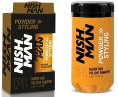 Nishman polvo peinado, textura ligera y mate para acabado natural.