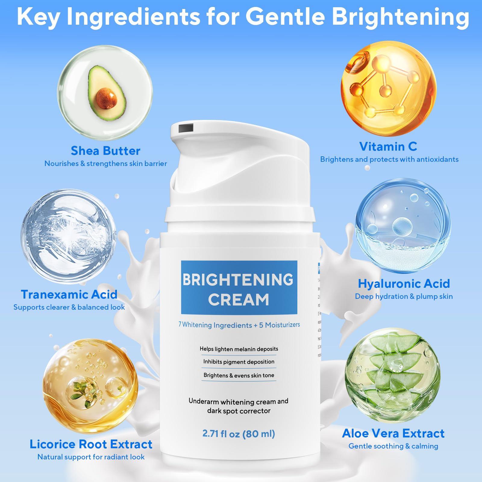 Nityrliv crema aclaradora para axilas, aplicación suave para uniformidad.