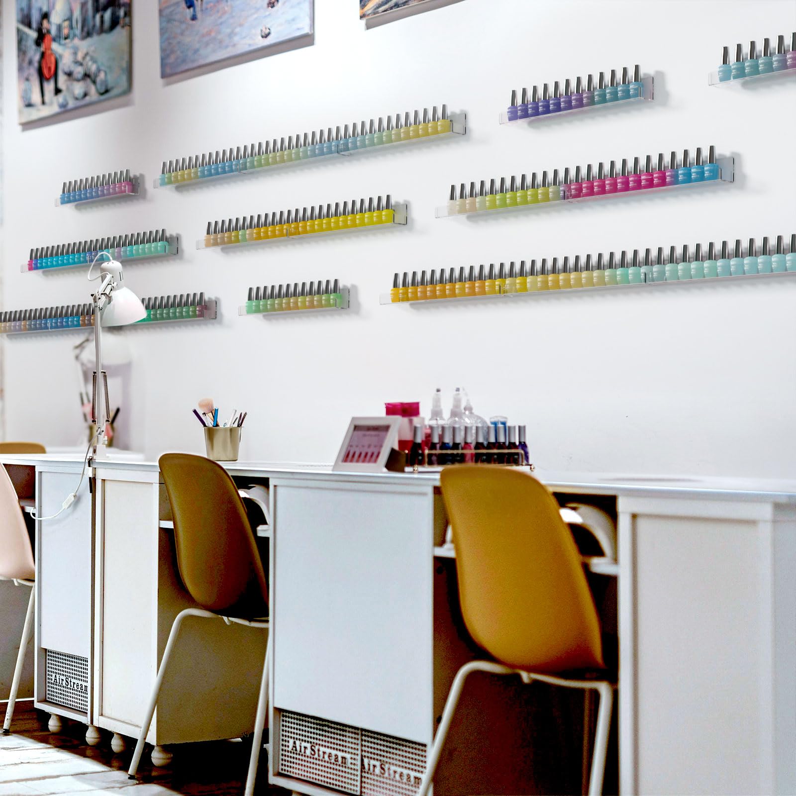 NIUBEE capacidad para 20 a 25 botellas de esmalte.