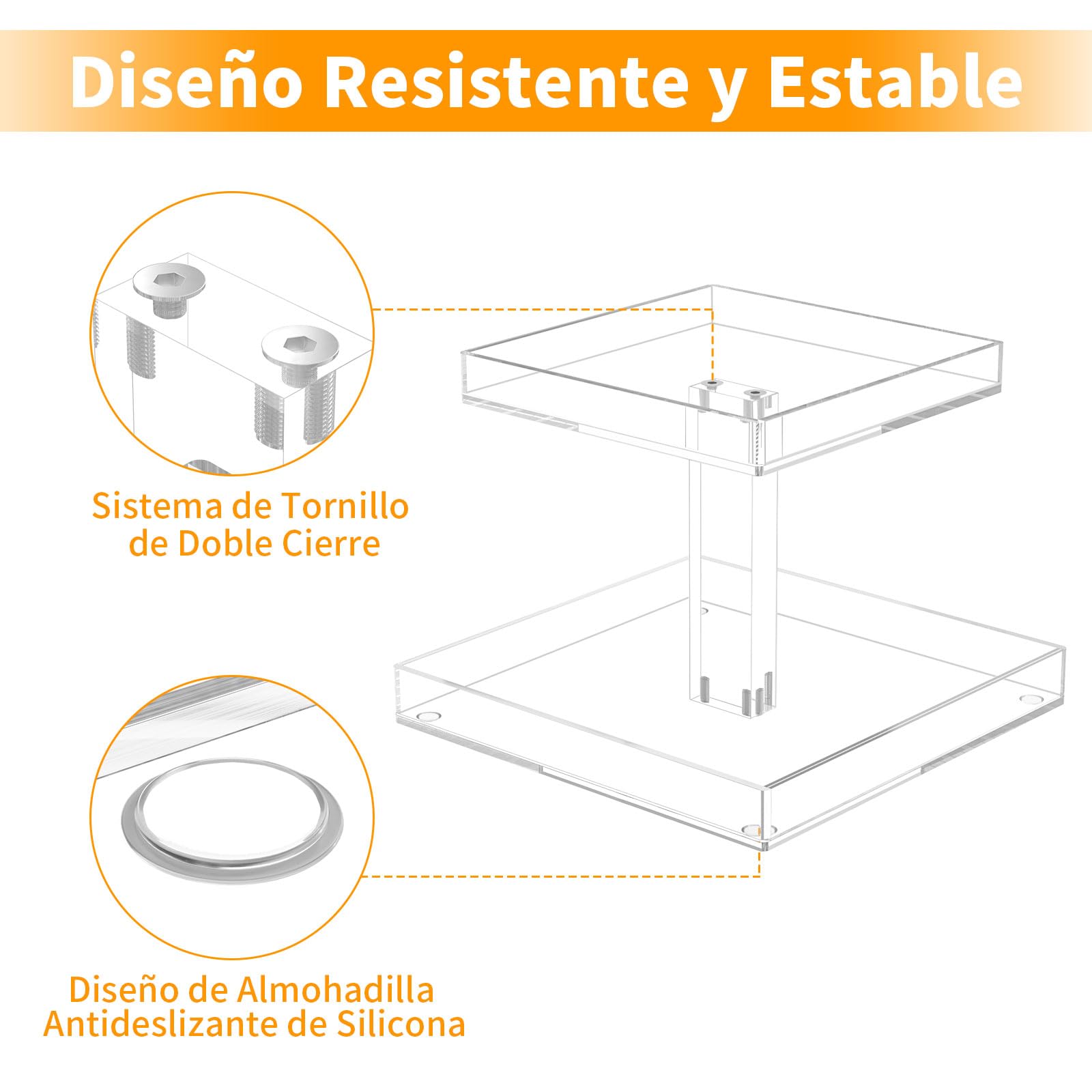 NIUBEE detalle-cosméticos acrílico, organización clara para cremas y serums.
