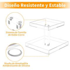 NIUBEE detalle-cosméticos acrílico, organización clara para cremas y serums.