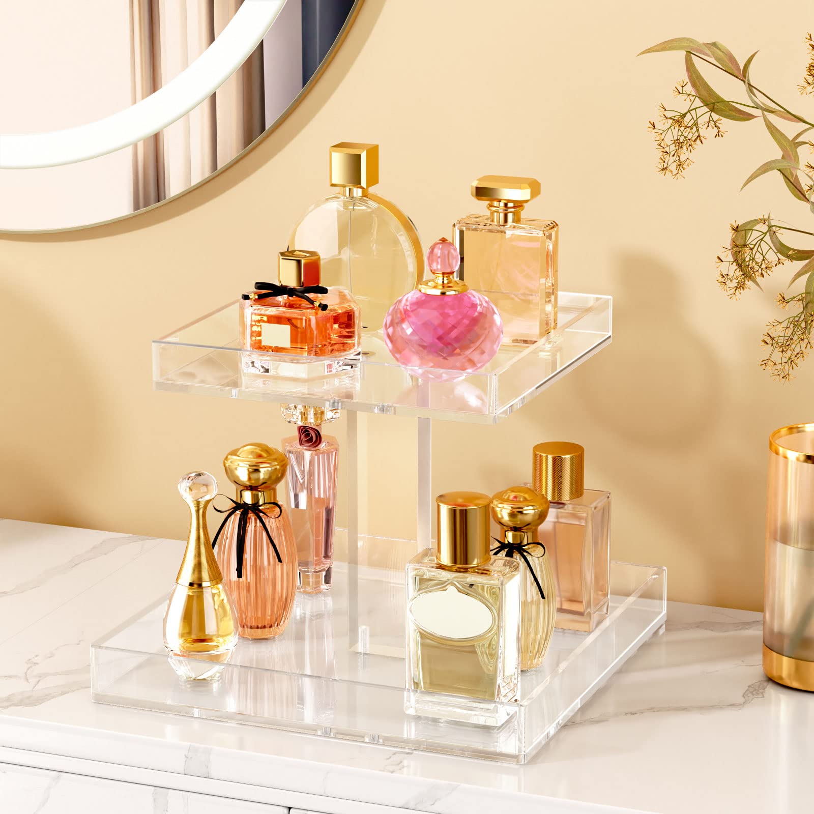 NIUBEE detalle-perfumes acrílico, accesible y visible para elegir rápidamente tus fragancias.