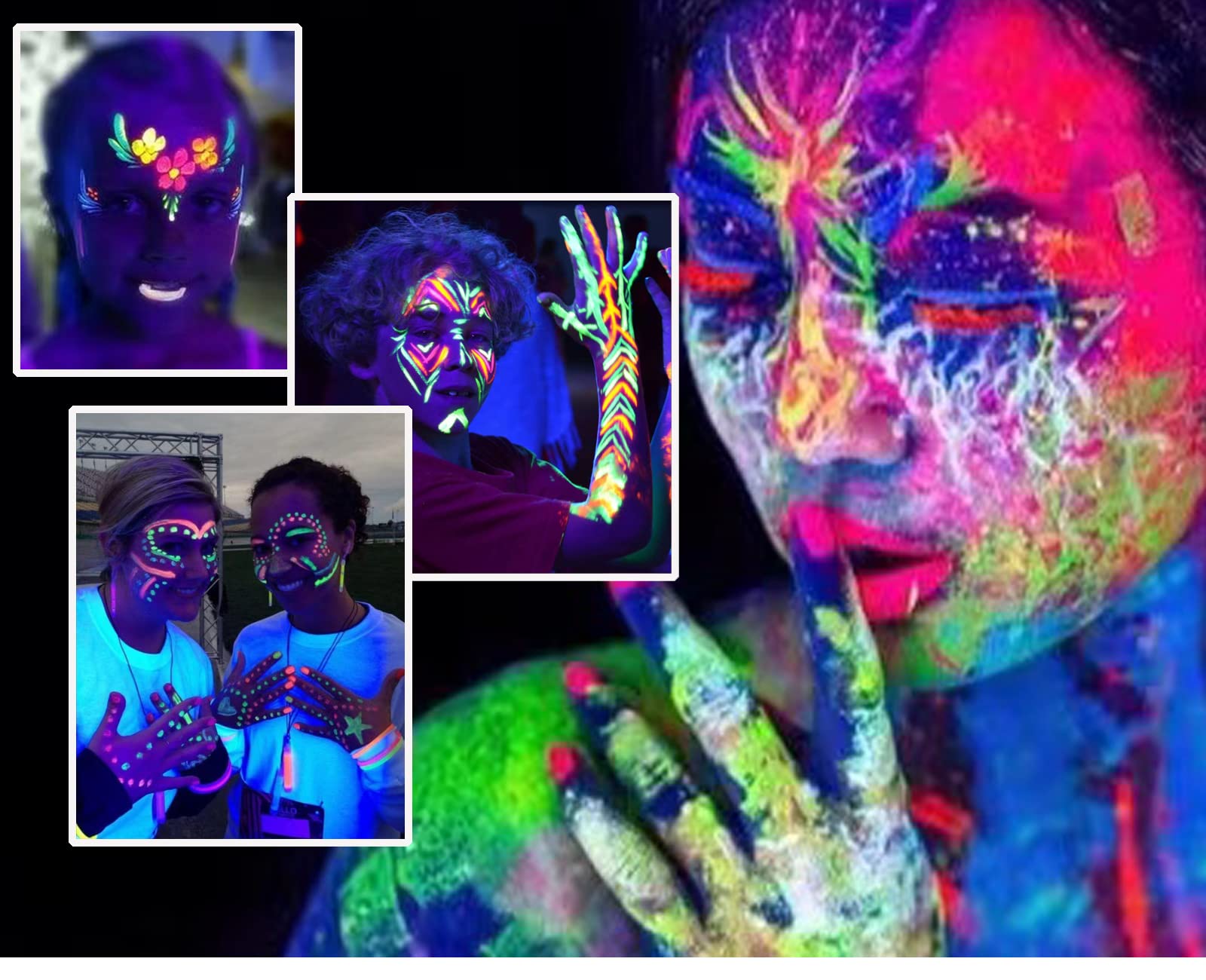 NIUEFH uso en eventos, cosplay y fiestas con brillo luminoso.