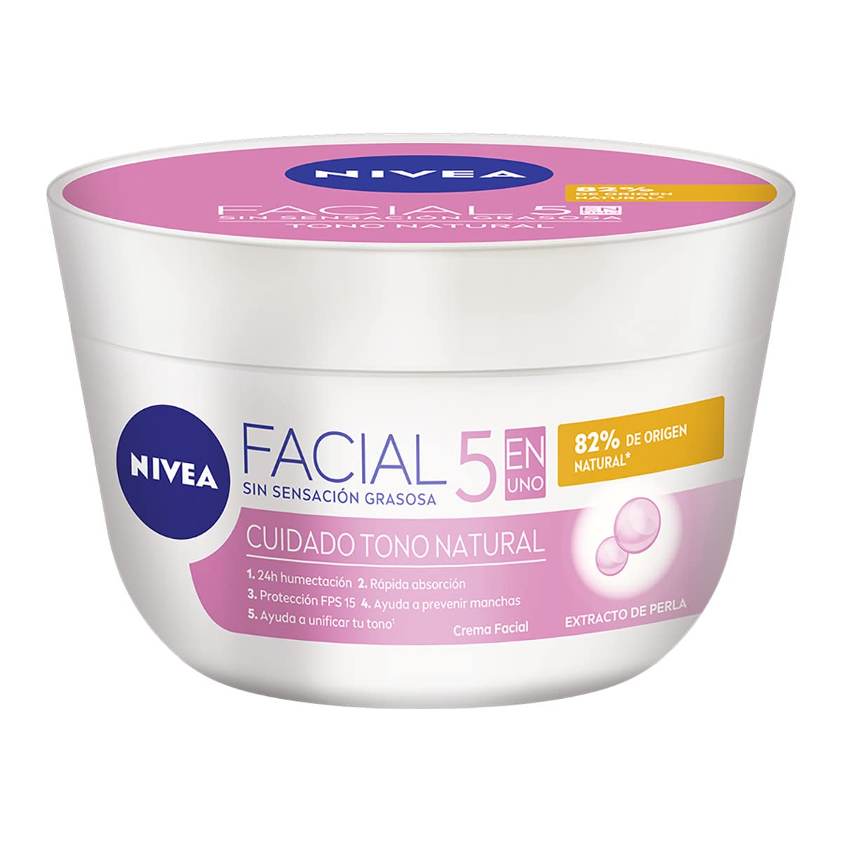 NIVEA Aclaradora Natural crema facial para tono uniforme, uso diario.