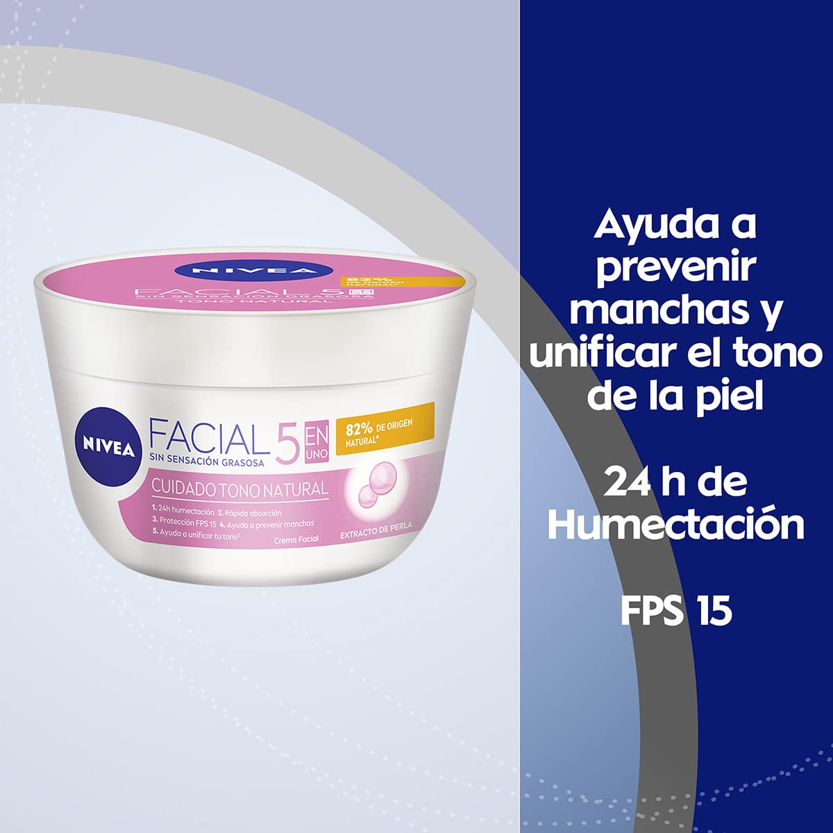 NIVEA Aclaradora Natural protección solar SPF 15 para el día.