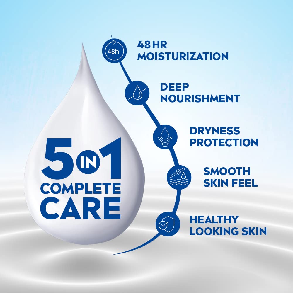 NIVEA Almond oil formula close-up highlighting skin softening effect.