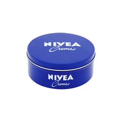 NIVEA crema hidratante alemana en lata metálica para rostro y manos, hidratación diaria.
