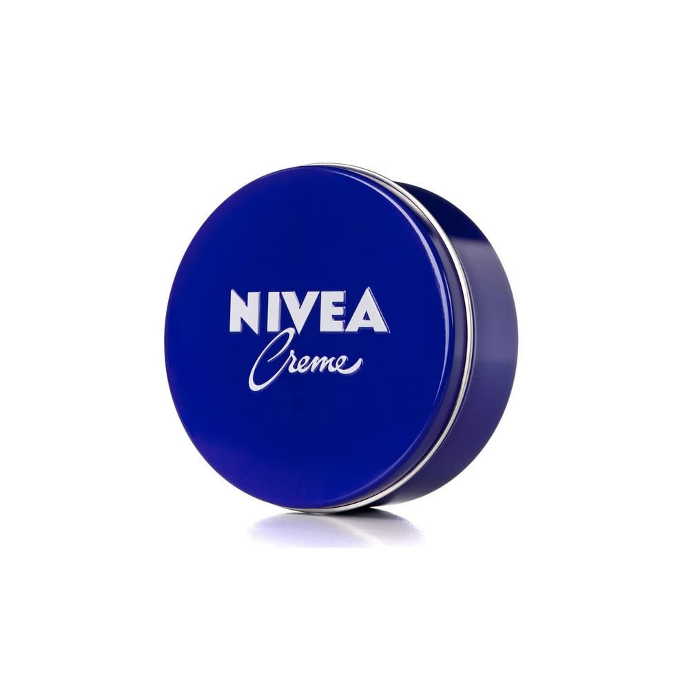 NIVEA crema en lata metálica, apta para rostro y cuerpo, cuidado diario para todo tipo de piel.