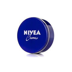 NIVEA crema en lata metálica, apta para rostro y cuerpo, cuidado diario para todo tipo de piel.