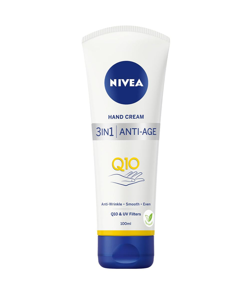 NIVEA Crema de manos Q10 en tubo de 100 ml para uso diario.