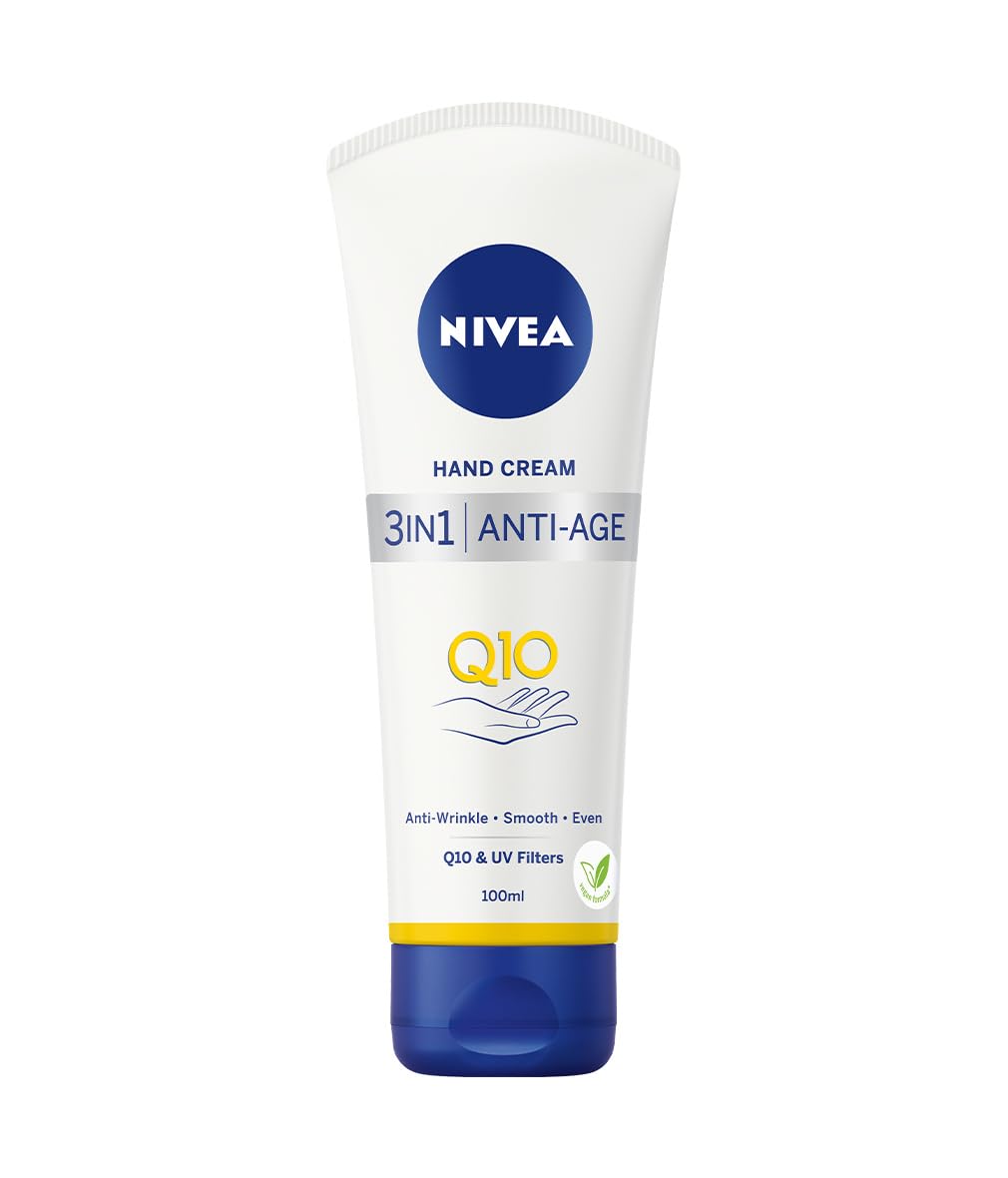 NIVEA Crema de manos Q10 en tubo de 100 ml para uso diario.
