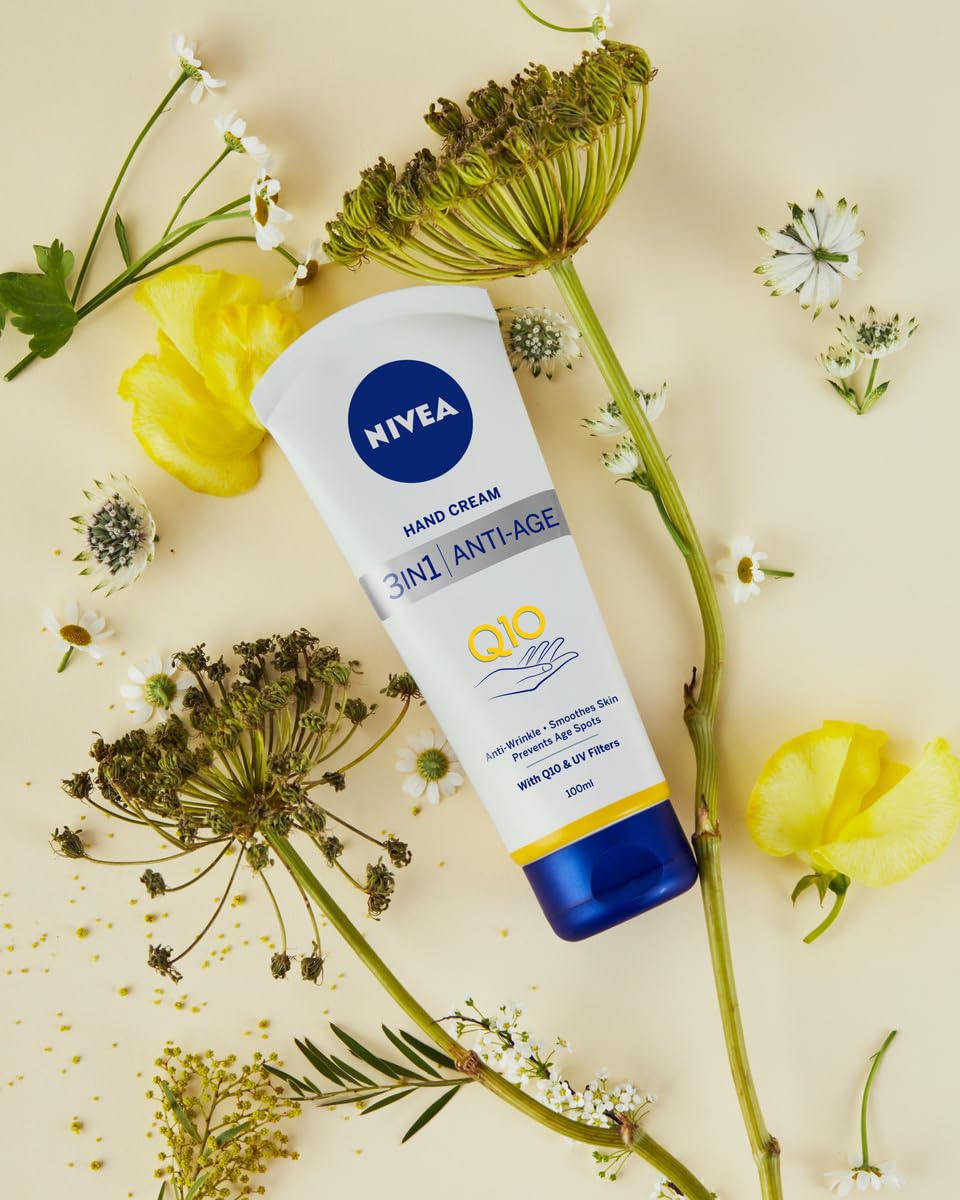 NIVEA Q10, uso diario tras lavado para comodidad.