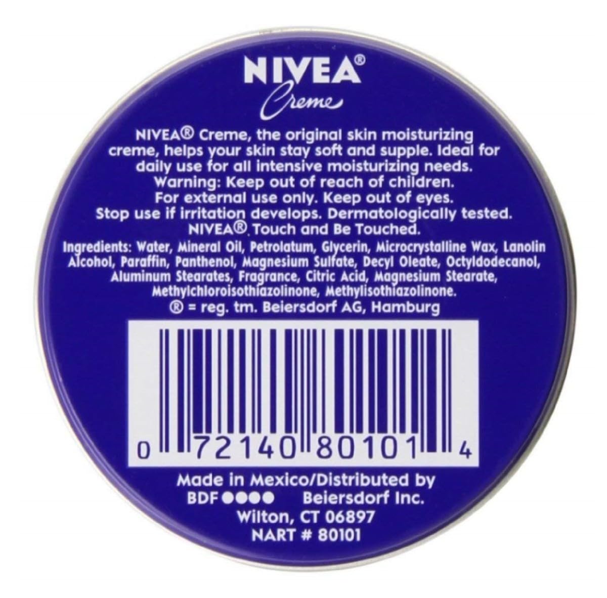 NIVEA crema 1 oz en lata clásica para manos y rostro