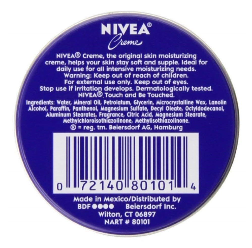 NIVEA crema 1 oz en lata clásica para manos y rostro