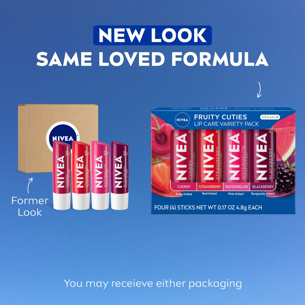 NIVEA Cuidado Labial sabor fresa, tono ligero y labios suaves.