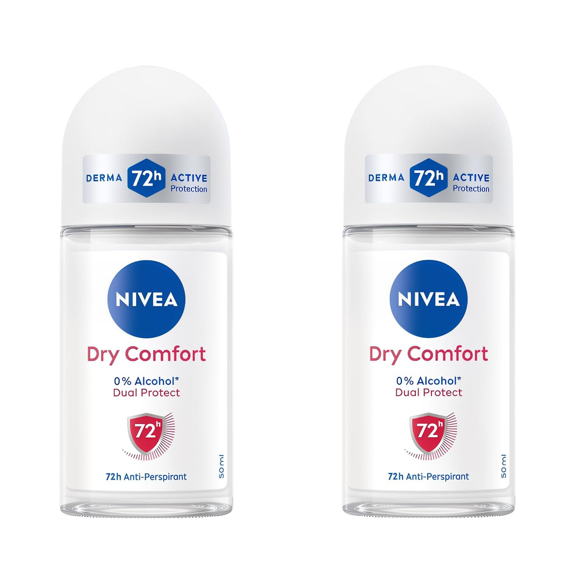 NIVEA Desodorante rodillo seco, envase 50 ml, ideal para uso diario.