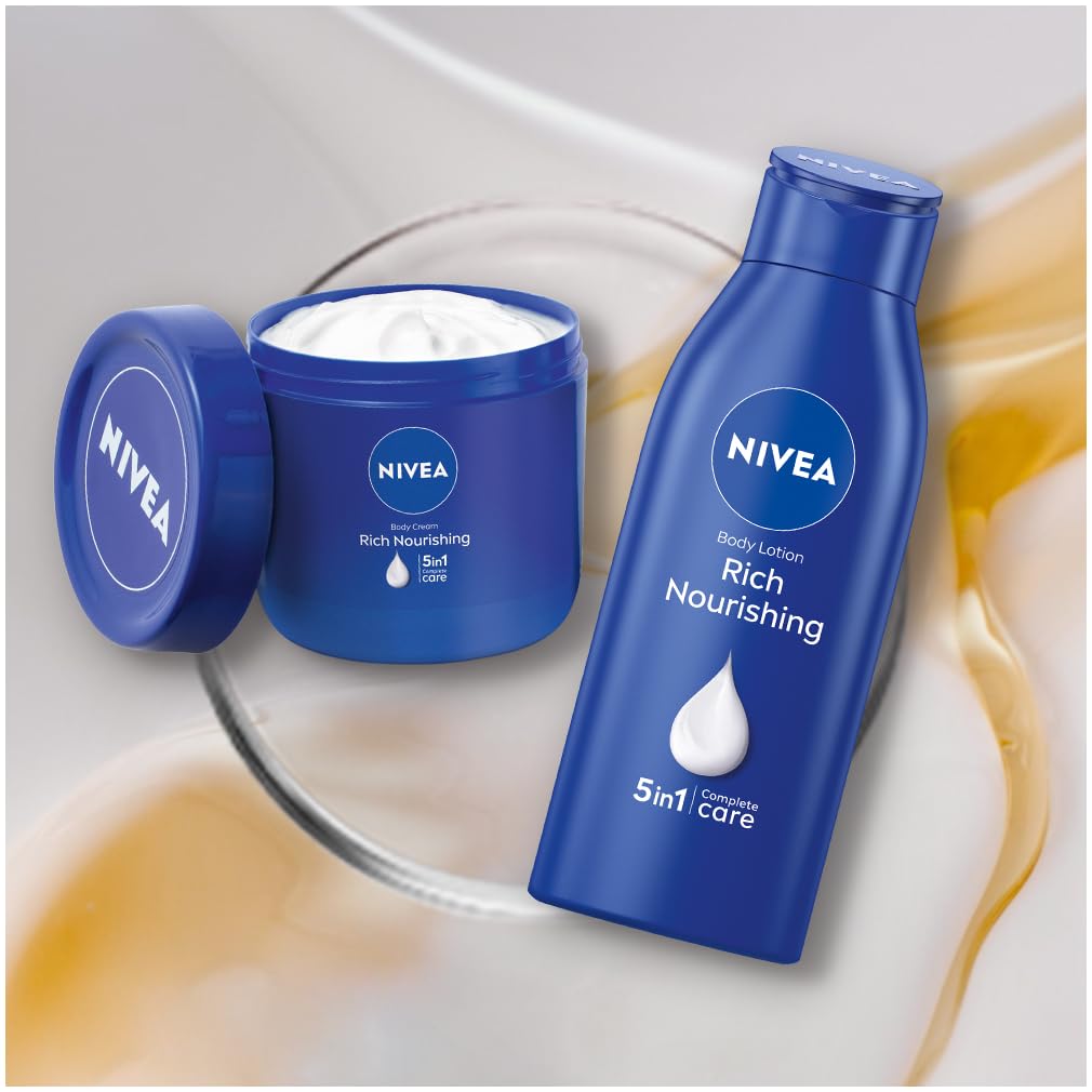 NIVEA envase de 400 ml, uso diario para hidratación constante.