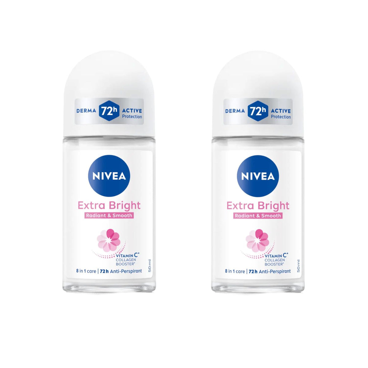 NIVEA Extra Bright con 8 súper alimentos ilumina axilas, primer plano del desodorante
