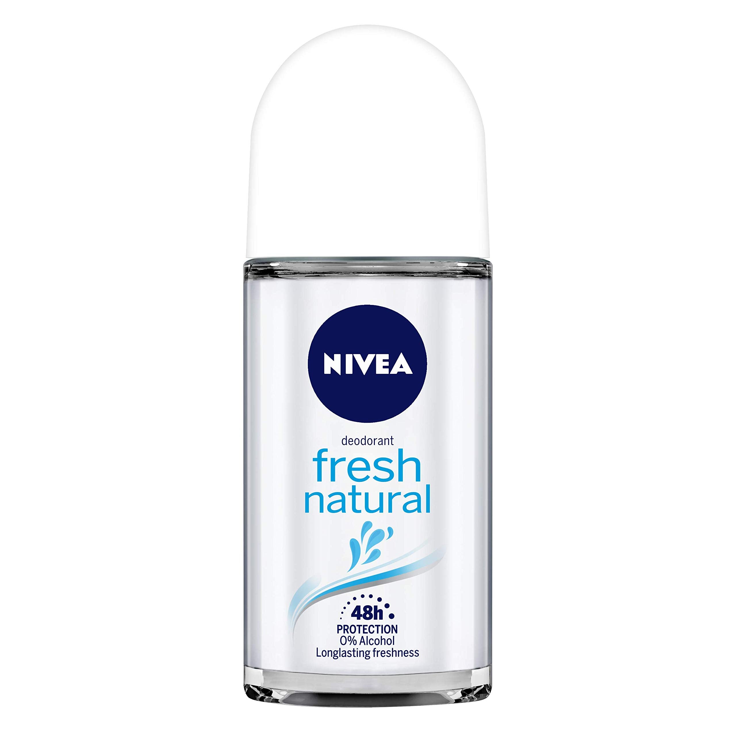 NIVEA Fresh Natural Roll-On botella-50ml, aroma fresco para todo el día.