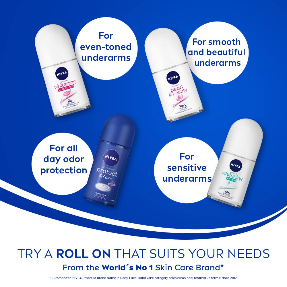 NIVEA Fresh Natural Roll-On, empaque compacto cabe en bolso o bolsa de gimnasio.