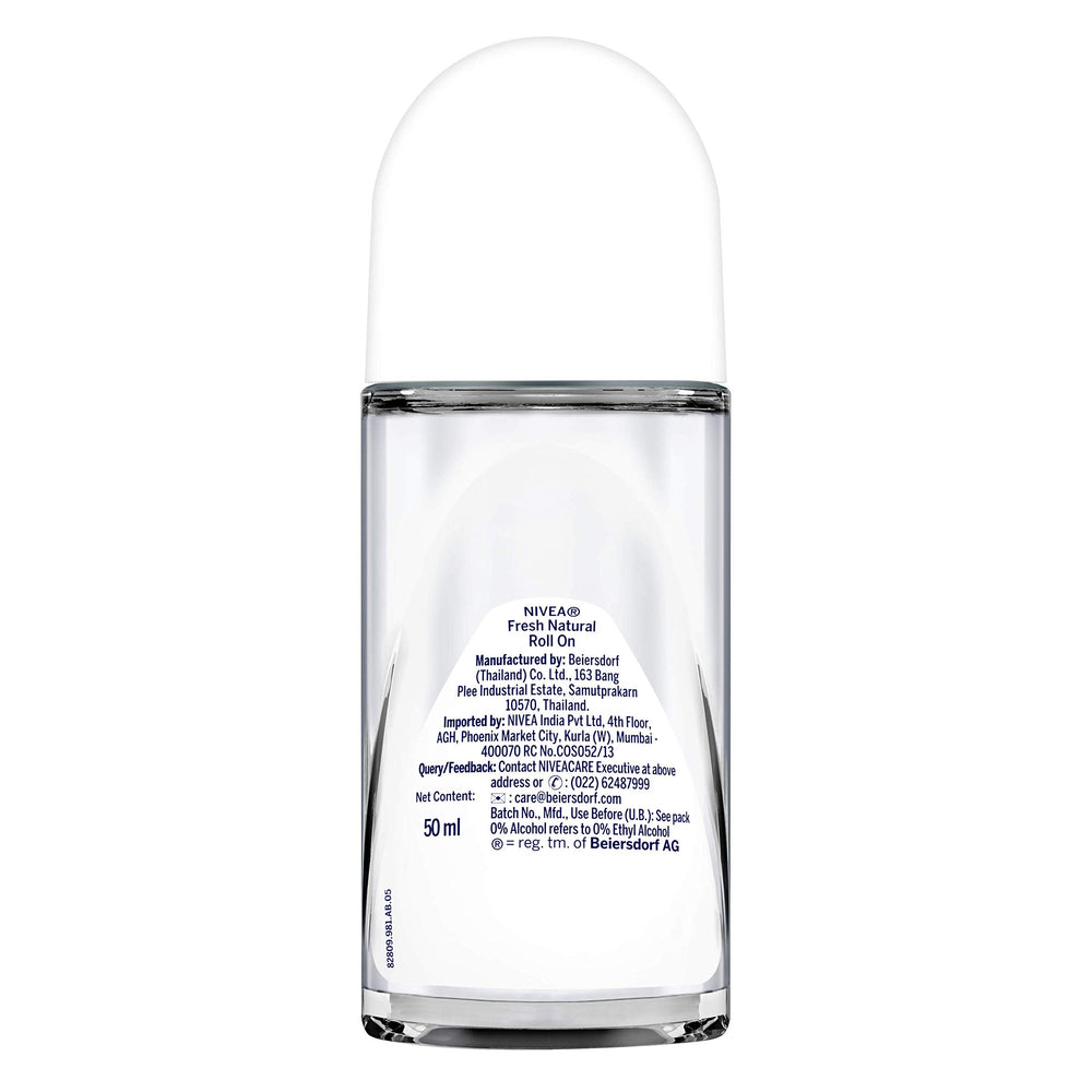 NIVEA Fresh Natural Roll-On, prueba de uso diario con aroma fresco.