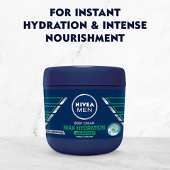 Bote de crema NIVEA Men, textura cremosa para uso diario