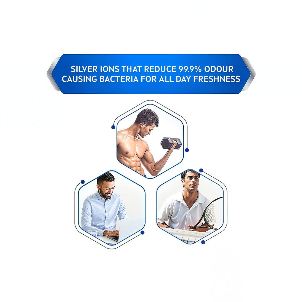 Cerca del aplicador, NIVEA HOMBRE Protección Plateada, textura ligera que se seca rápido