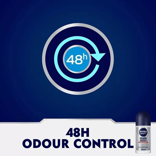 Envase de 50 ml de NIVEA HOMBRE Protección Plateada, ideal para el neceser