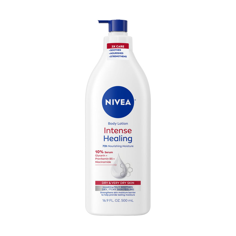 NIVEA Intense Healing: botella con pompa, hidratación continua para piel seca
