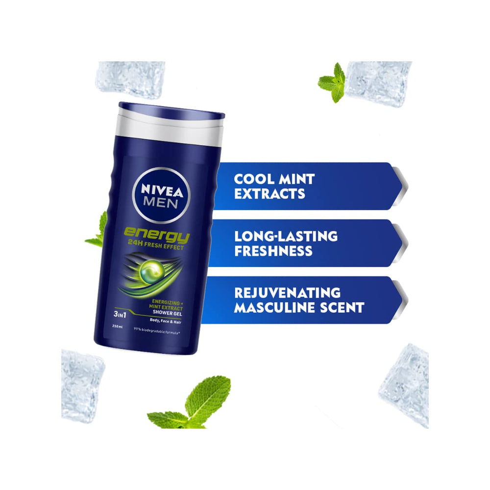 NIVEA Men Energy: cabello suave e hidratado tras la ducha