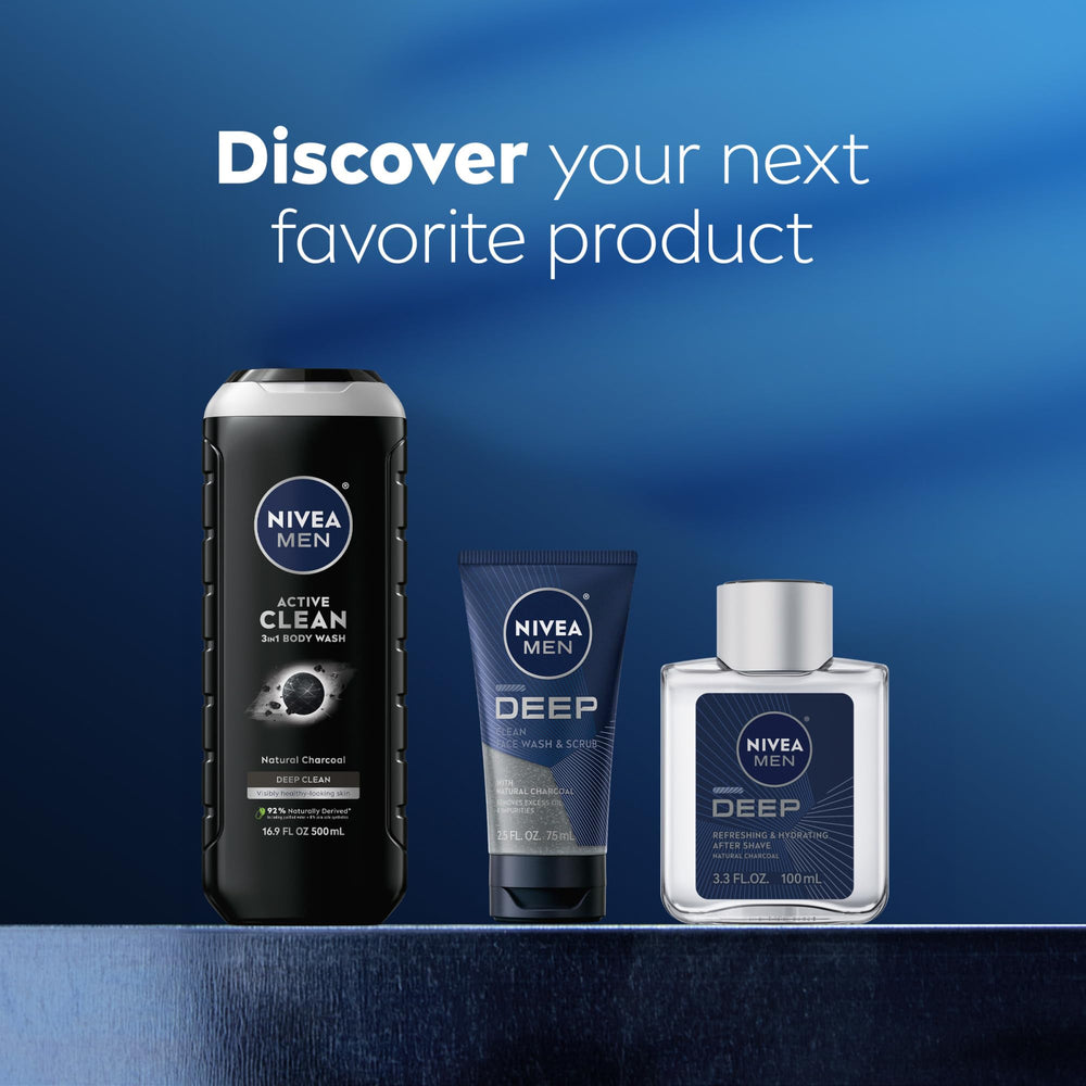 NIVEA MEN fórmula biodegradable para opciones más sostenibles.