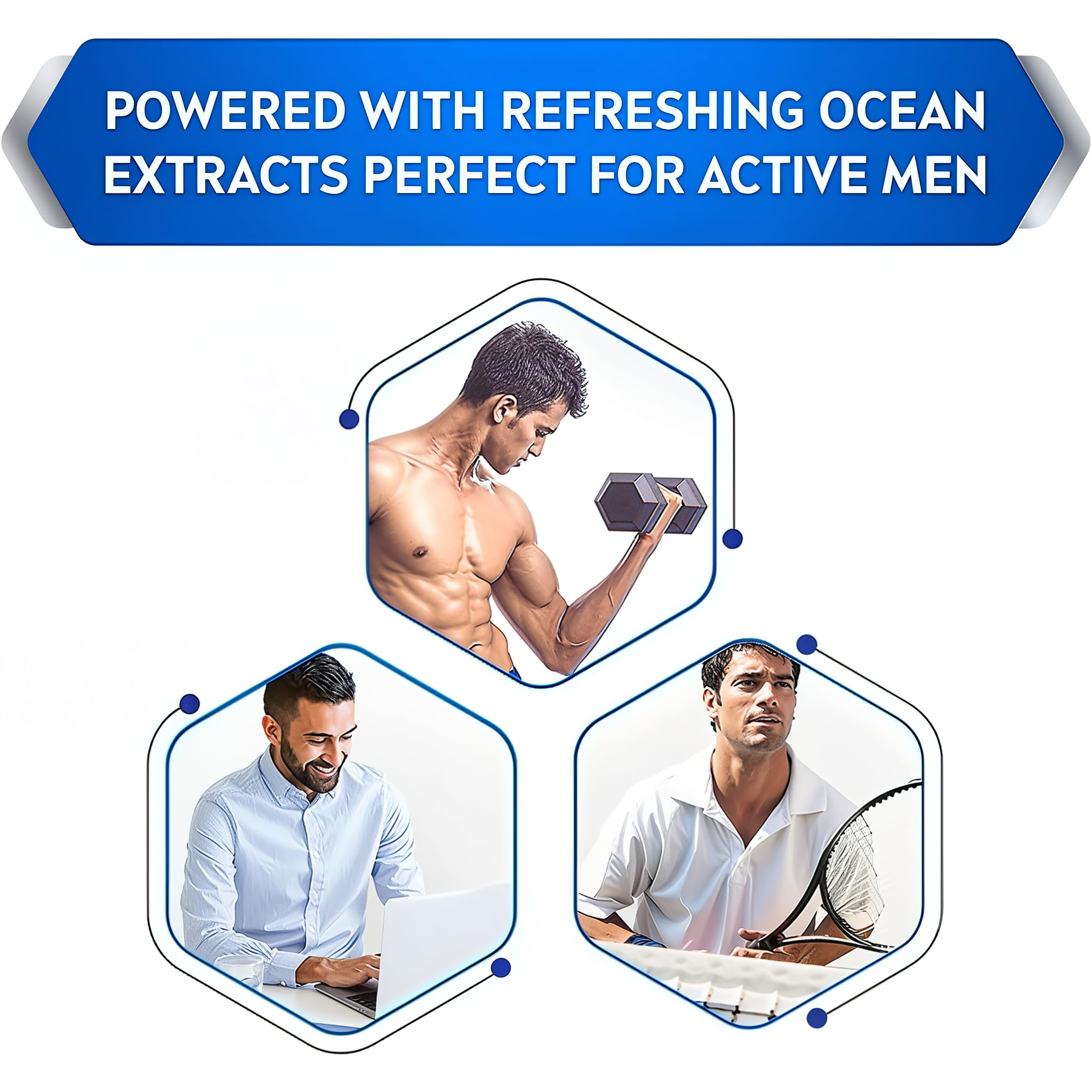 NIVEA Men Fresh Active roll-on being applied for underarm comfort and long-lasting freshness.