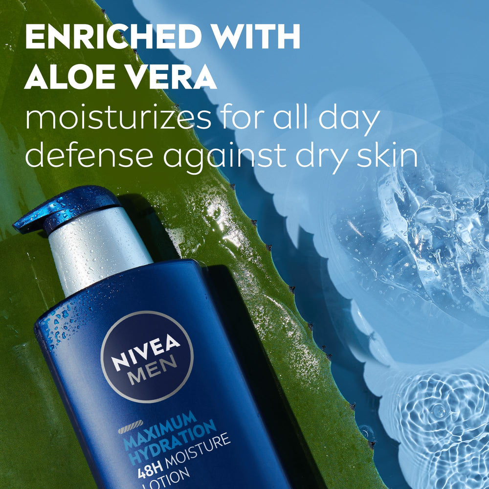 Uso 3 en 1 para cuerpo, rostro y manos con NIVEA MEN Hidratación Máxima.