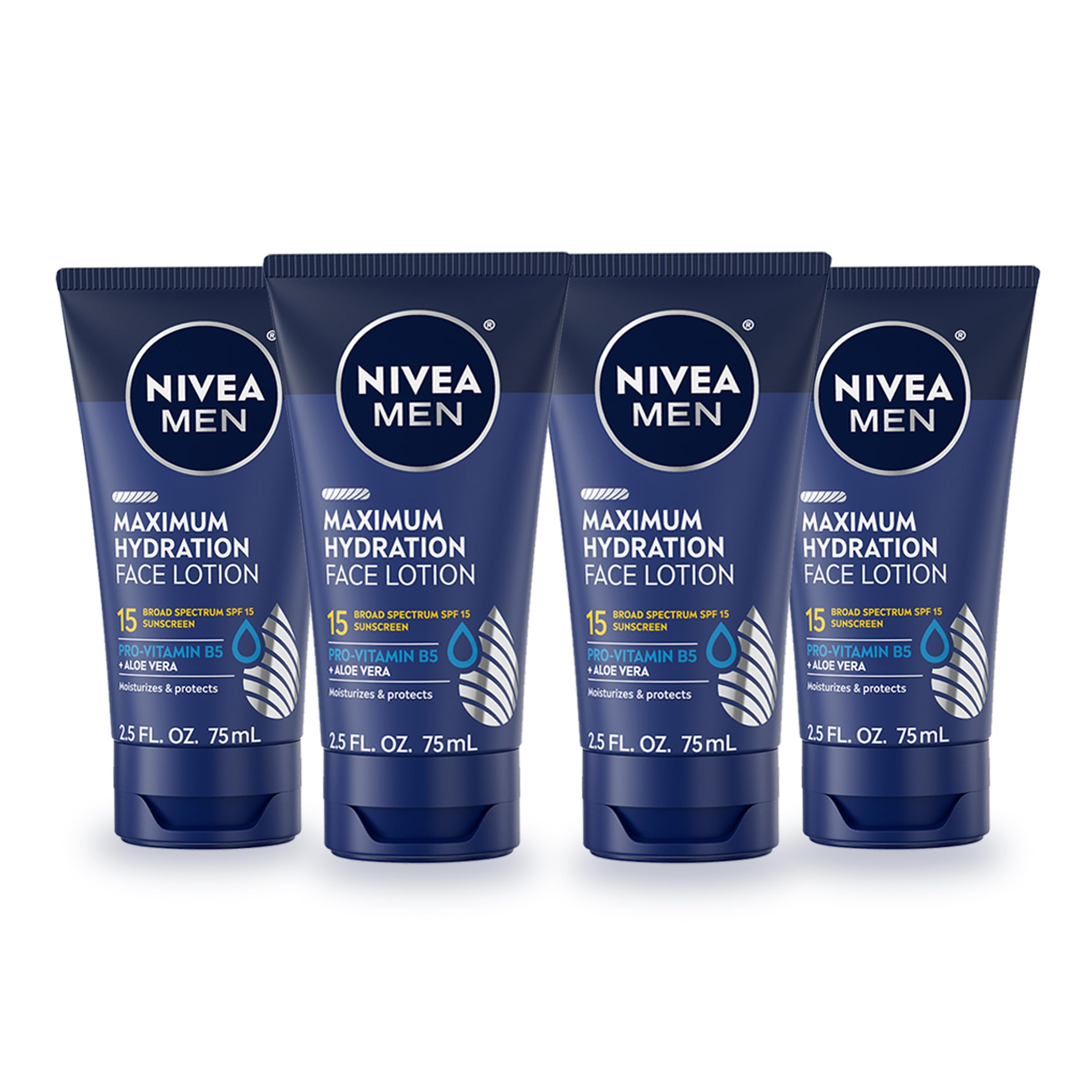 NIVEA MEN Hydratation maximale visage SPF15 – tube de 74 ml, hydratation durable.