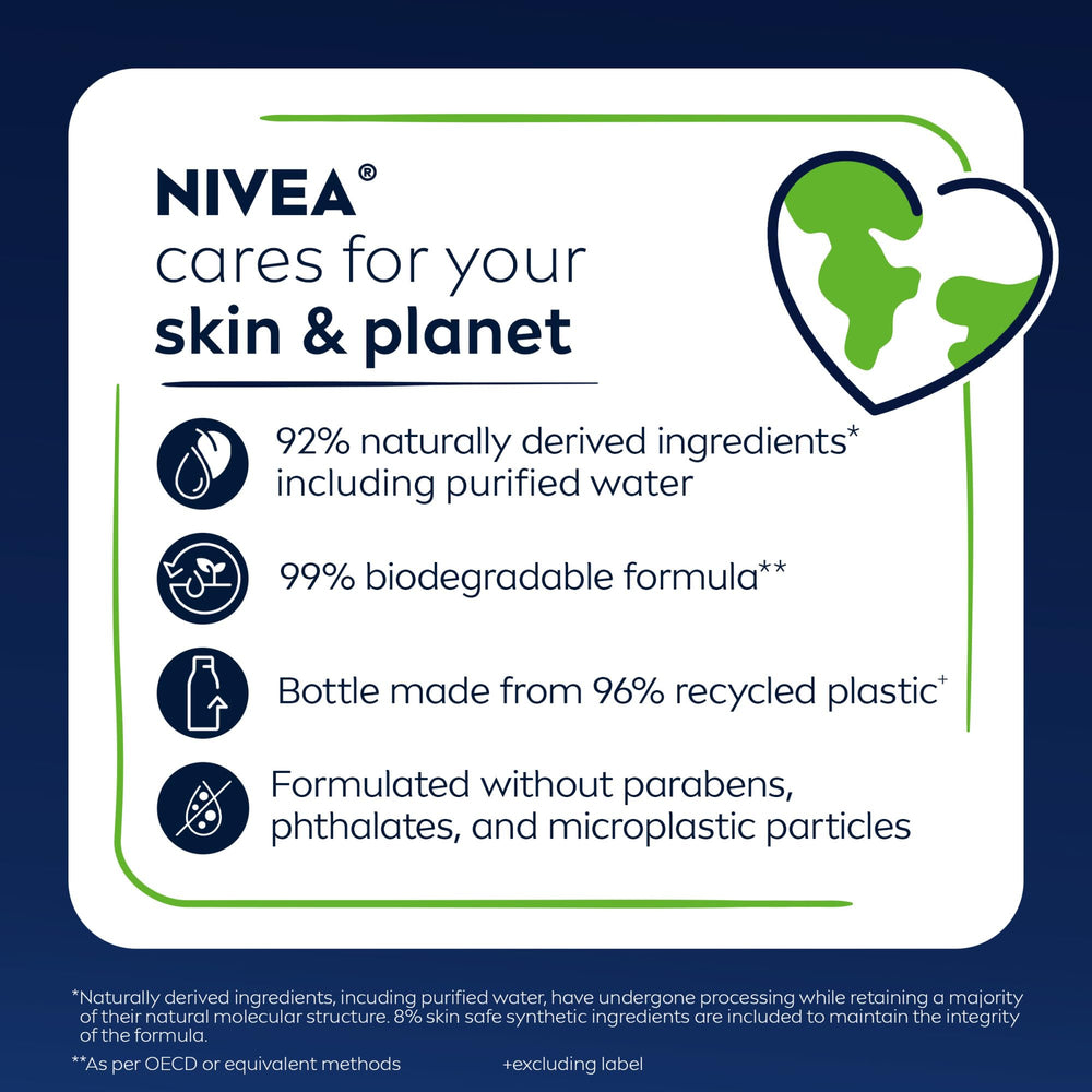 NIVEA MEN Sensitive sin microplásticos, limpieza suave