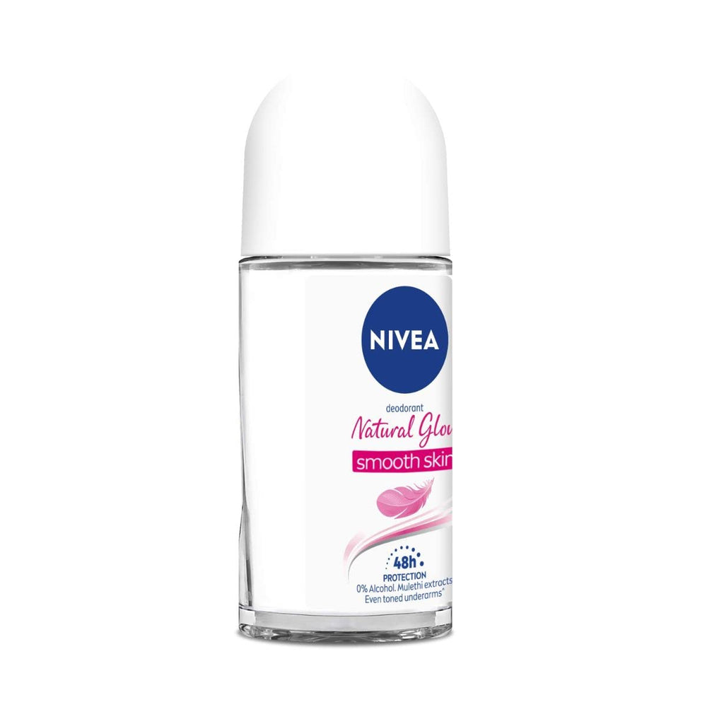 NIVEA Natural Glow Desodorante en Rodillo con etiqueta original.