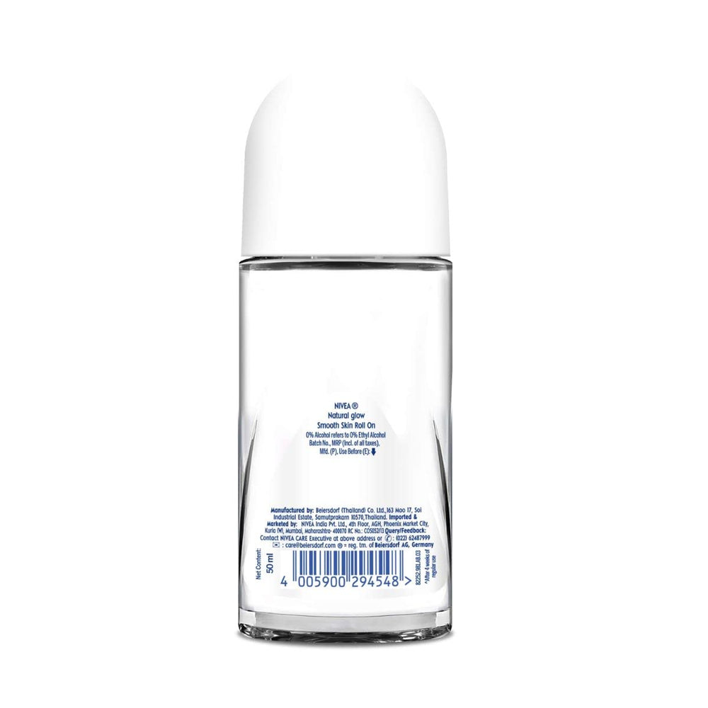 NIVEA Natural Glow Desodorante en Rodillo, protección diaria suave.