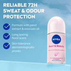 Aplicación con rodillo de NIVEA Pearl & Beauty para una sensación fresca