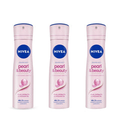 NIVEA Pearl & Beauty, desodorante aerosol, frescura duradera y piel suave.
