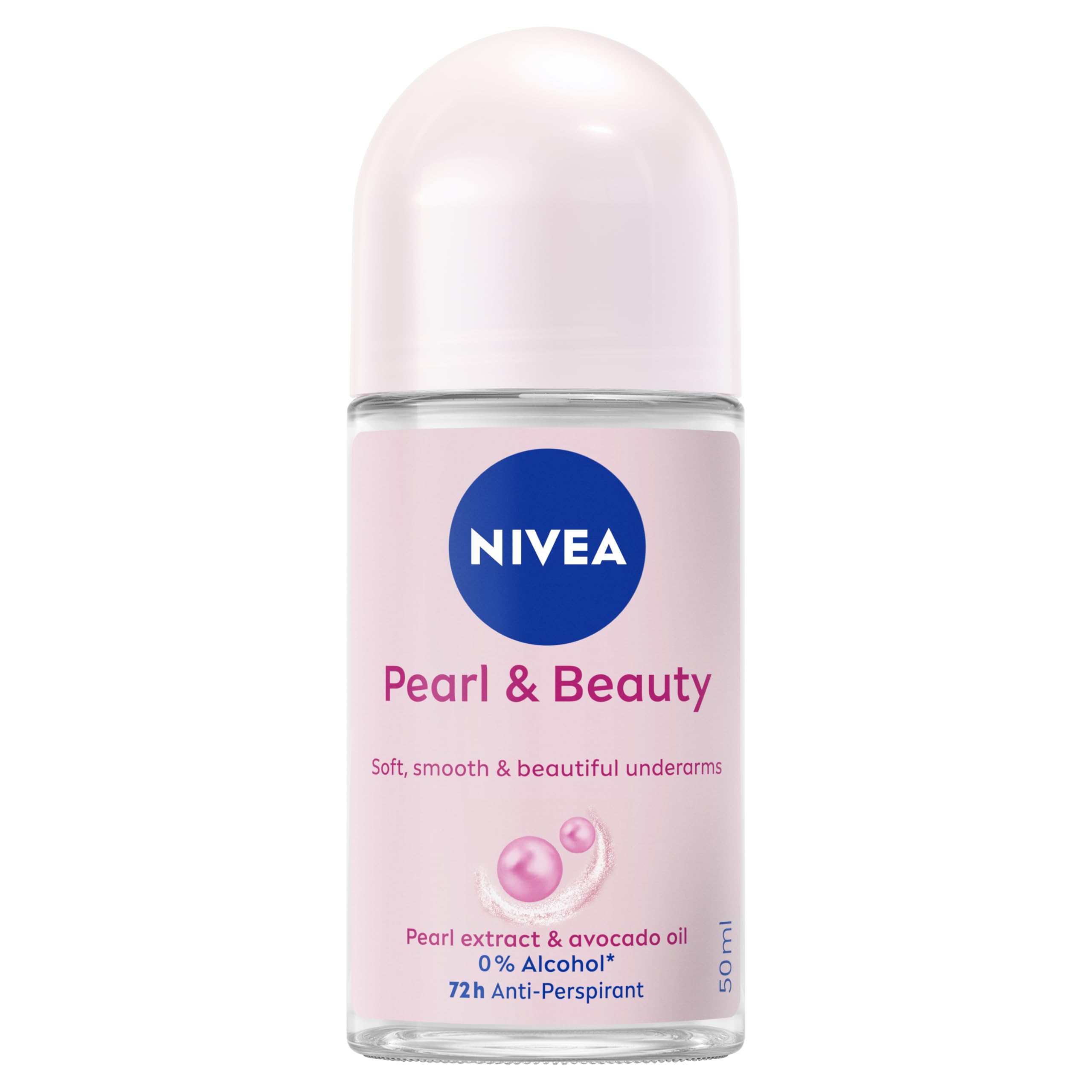 NIVEA Pearl & Beauty desodorante rodillo 50 ml, frescura duradera para el día