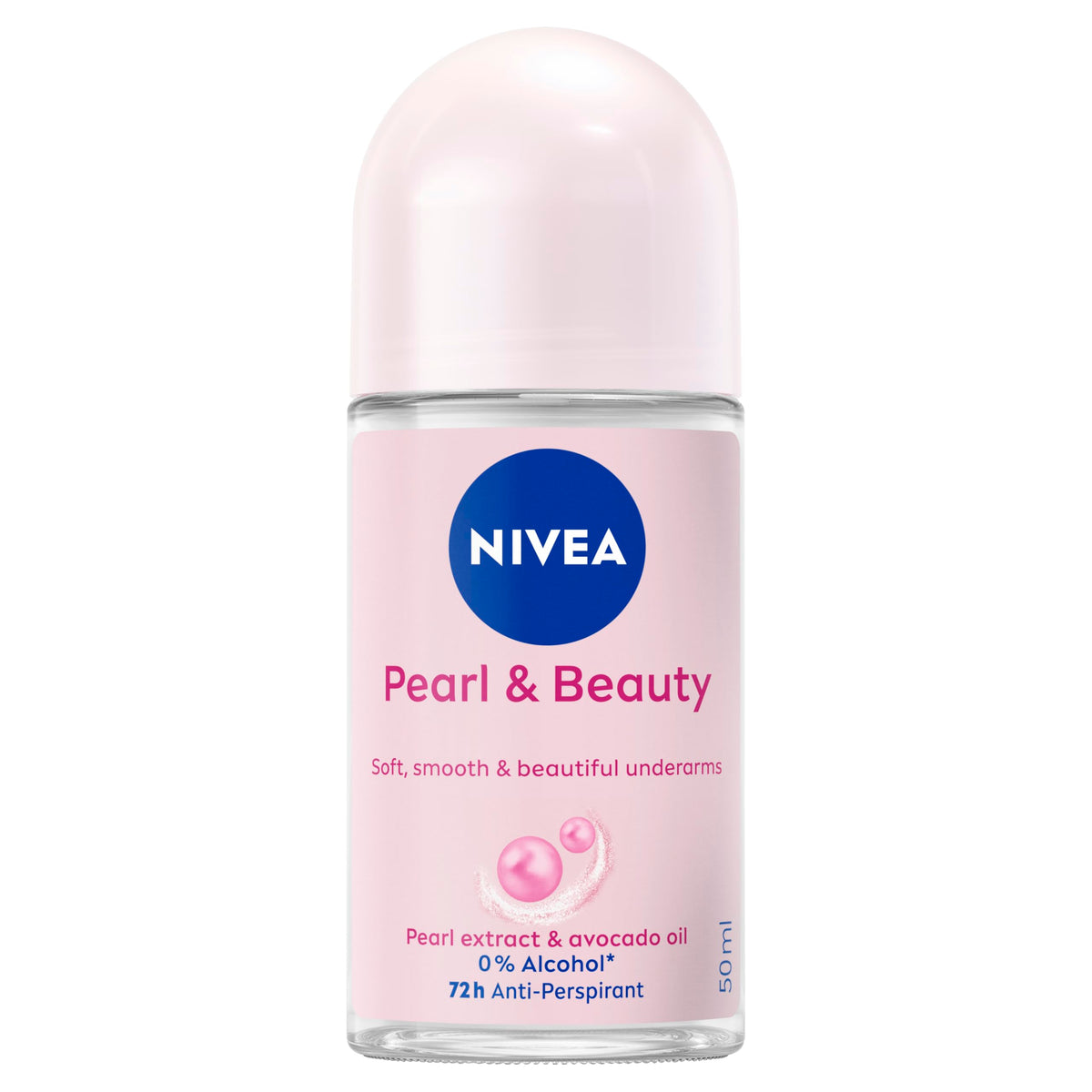 NIVEA Pearl & Beauty desodorante rodillo 50 ml, frescura duradera para el día