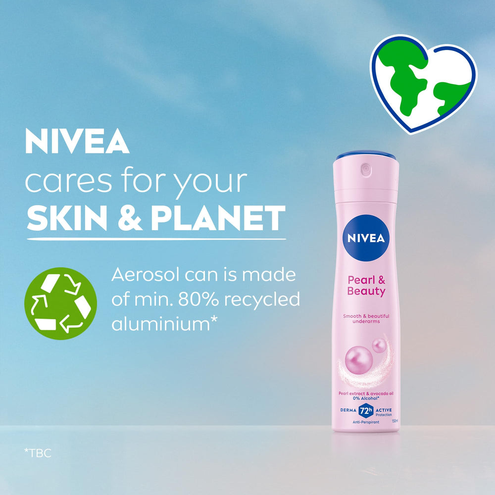 Absorción rápida de NIVEA Pearl Beauty Spray