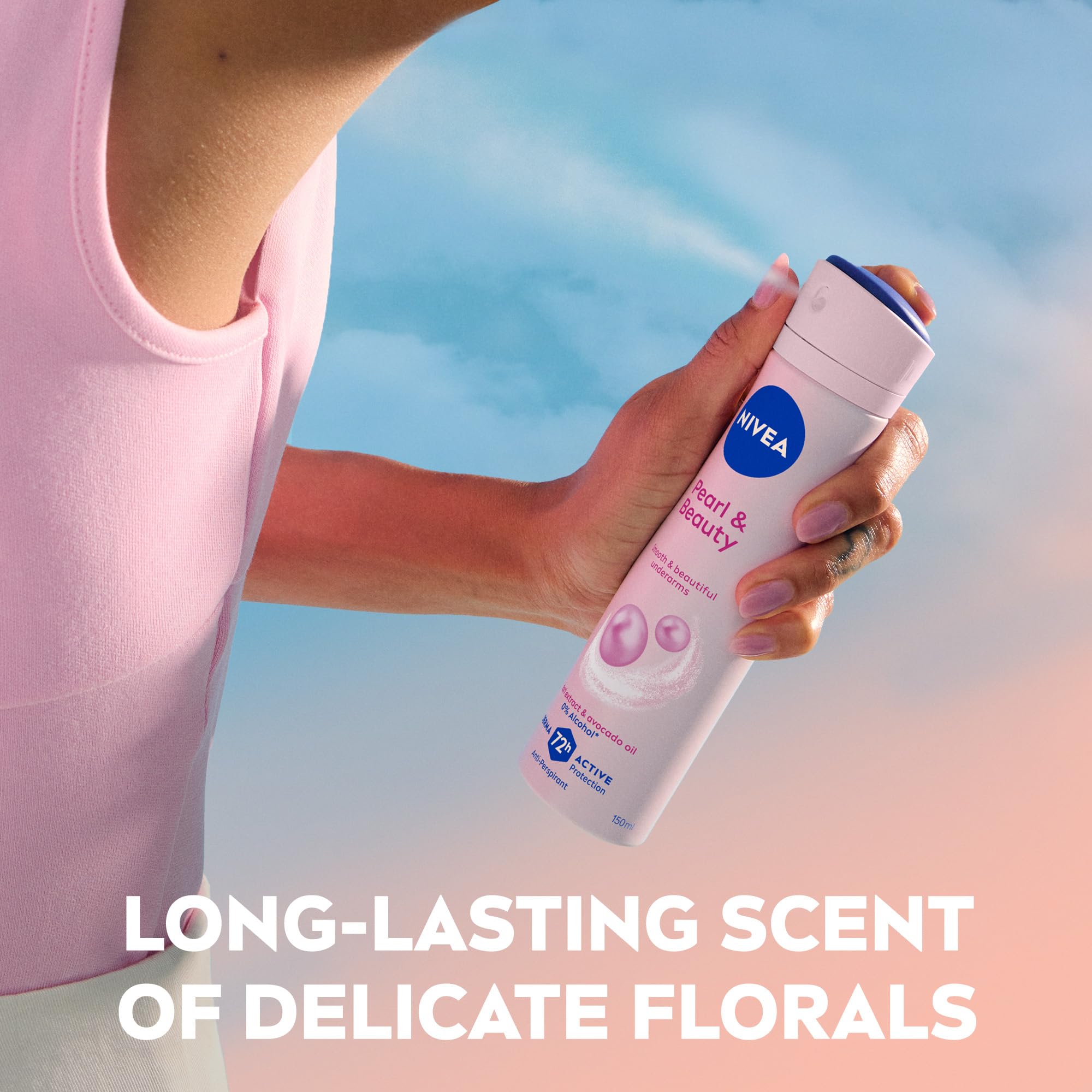 Fórmula sin colorantes de NIVEA Pearl Beauty Spray