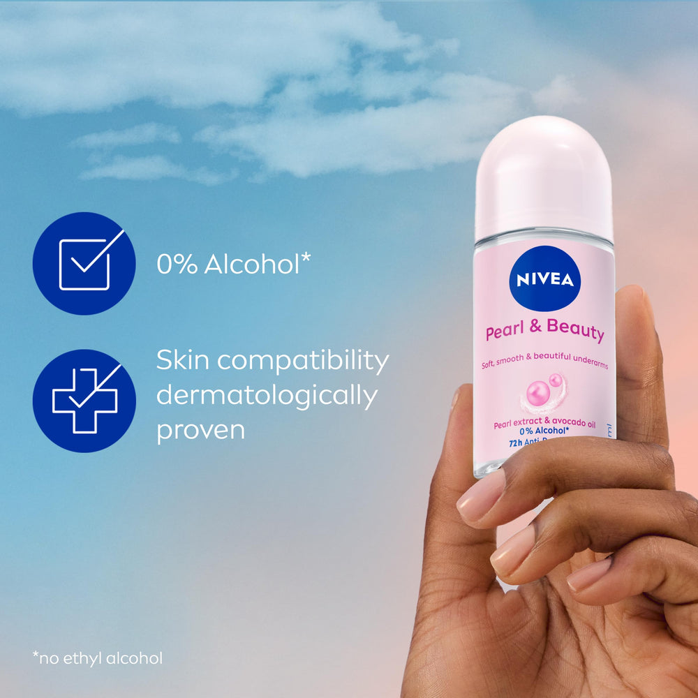 Textura ligera de NIVEA Pearl & Beauty que se absorbe rápido