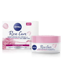 NIVEA Rose crema gel 24h en acción, absorción rápida para la piel