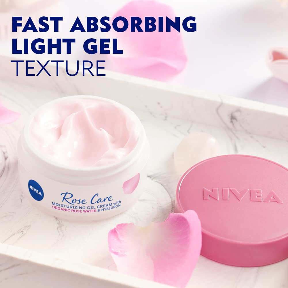 NIVEA Rose masaje suave para activar la hidratación y confort diario