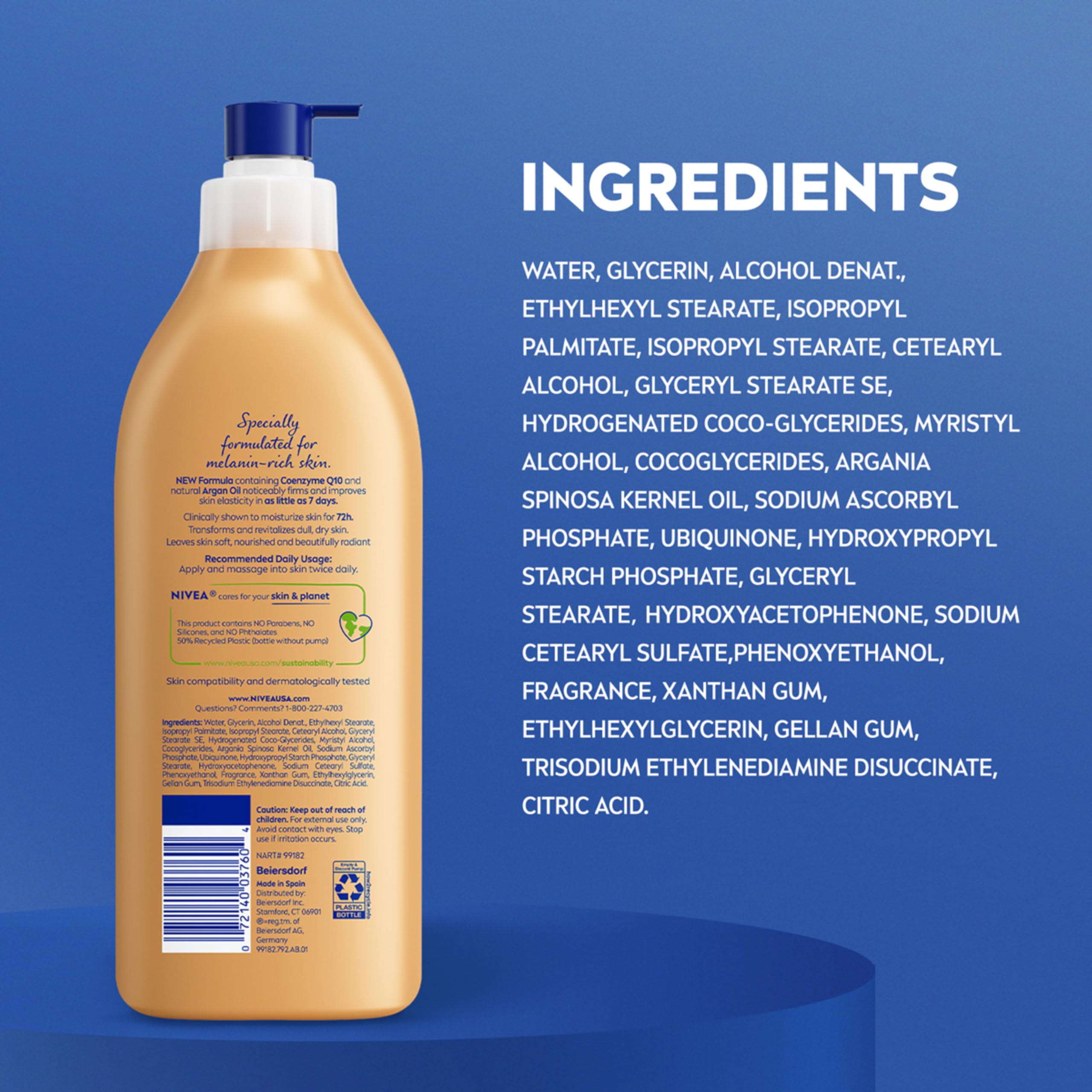 NIVEA Recycled packaging highlights eco-conscious choice.