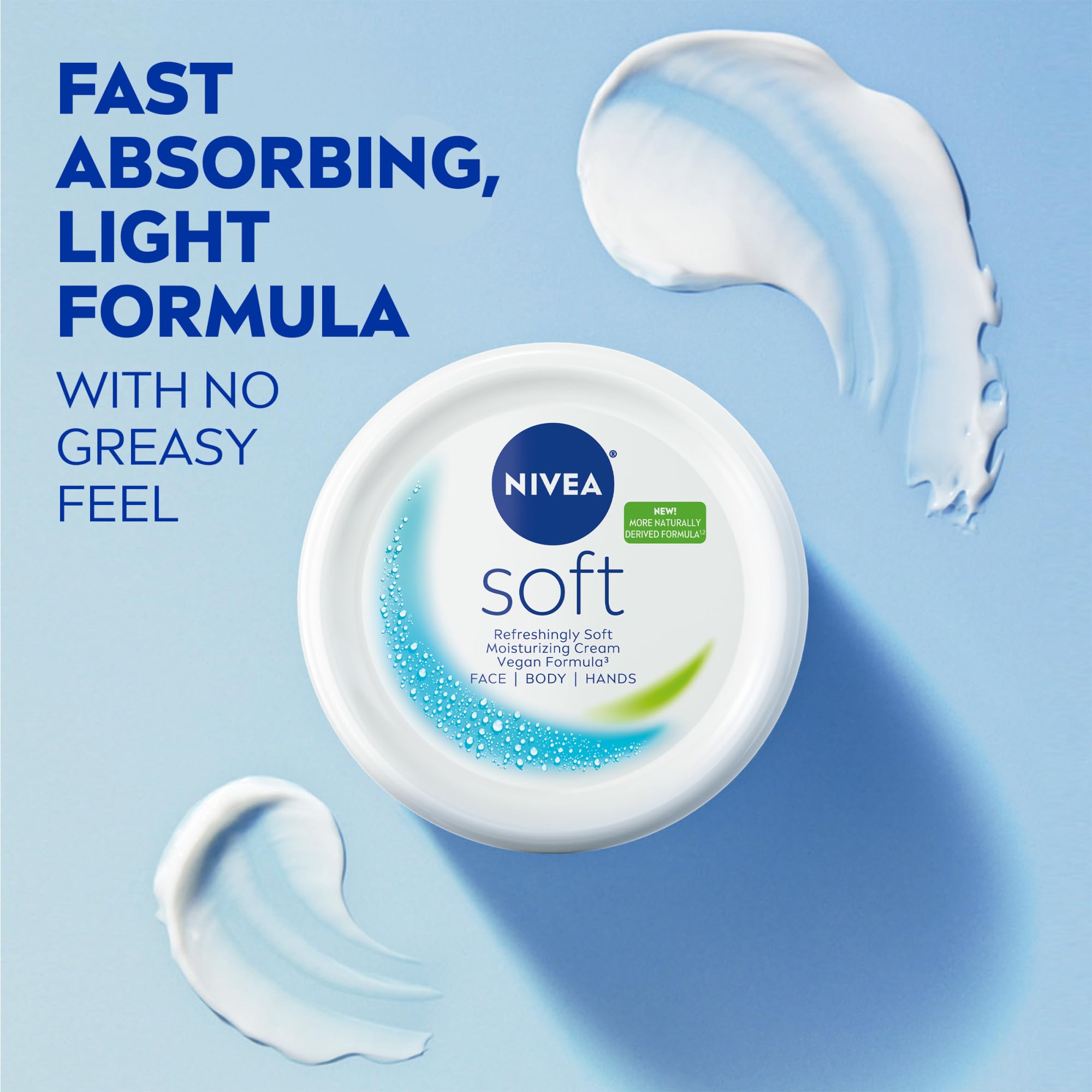 Piel suave con NIVEA Soft, sensación cómoda y no grasa.