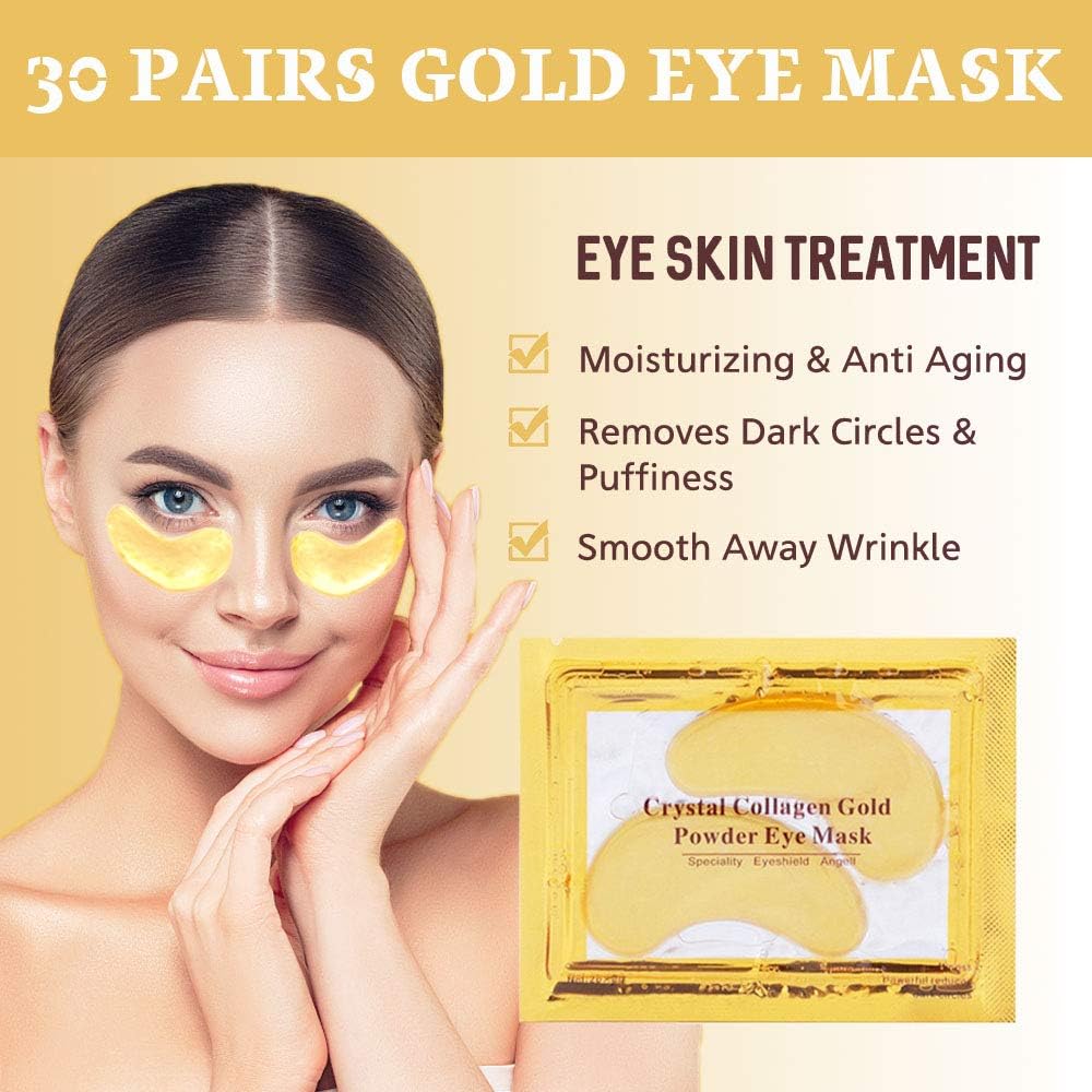 Parches NIYET ojos colágeno dorado con textura cristal para hidratación suave