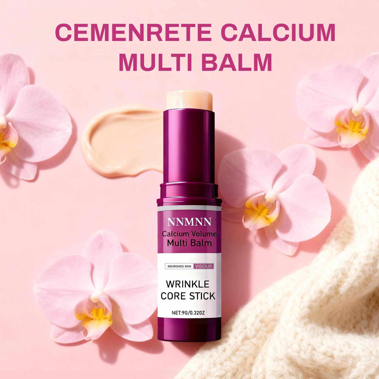 nnmnn Calcium Volume Multi Balm Stick en área de ojos para confort y suavidad